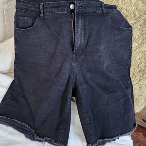 Plus size black shorts